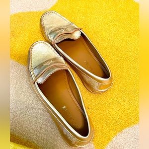 Coach Gold Flat Loafers